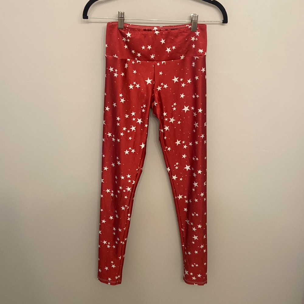 Goldsheep size M red and white star lightly used leggings